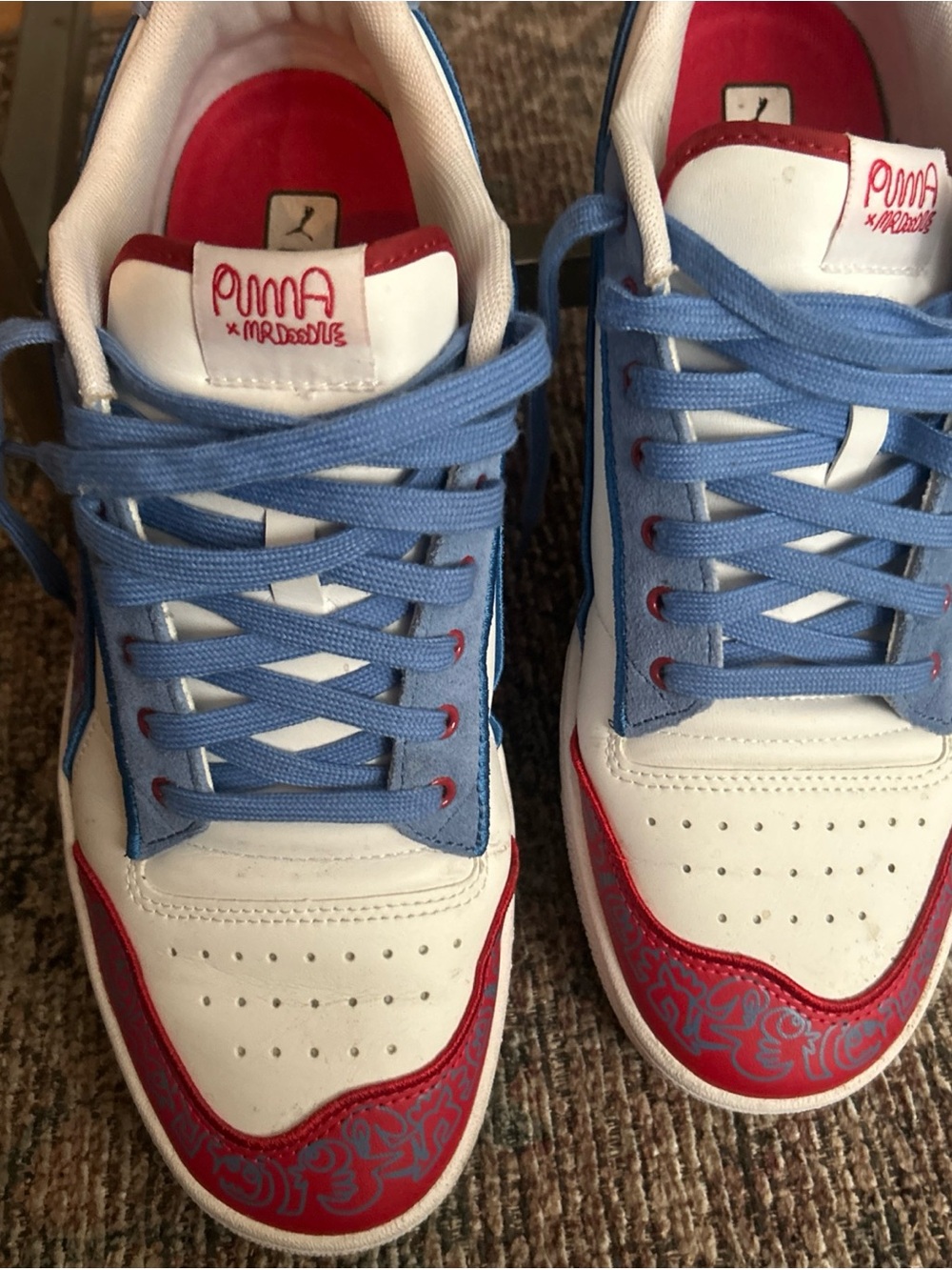 Puma Ralph Simpson, Mr. doodle, white /blue/red 380539–01